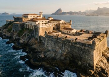 Com canhões originais e muralhas de pedra de 1555, a fortificação colossal guardou a entrada de uma das baías do Brasil por séculos