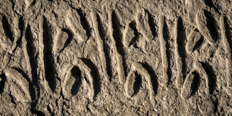 Você consegue imaginar encontrar uma cena de pânico de 80 milhões de anos cravada na rocha de um paredão?