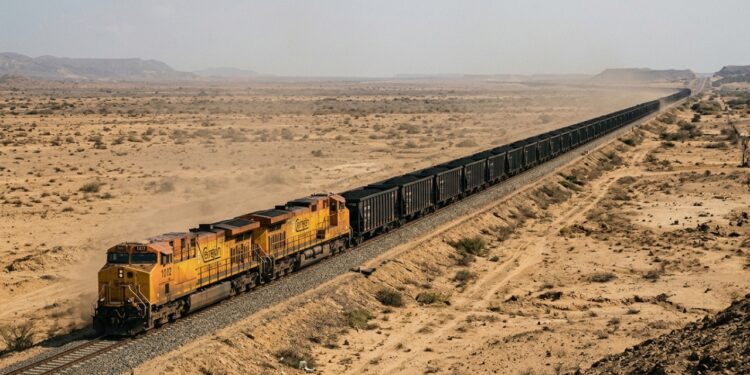 Com 150 vagões e 1,5 km de extensão, o trem de carga de Cerrejón tornou-se o maior elo logístico para a exportação de carvão em toda a Colômbia