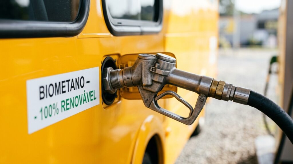 Ônibus escolar movido a biogás produzido a partir de rejeitos agrícolas garante custo zero de combustível e ar limpo para estudantes no interior do país