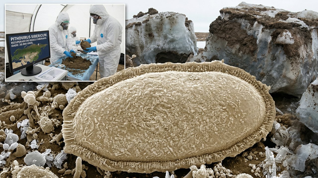 Após 30 mil anos congelado na Sibéria, o vírus gigante que despertou com o degelo é uma das descobertas mais fascinantes e intrigantes da ciência moderna