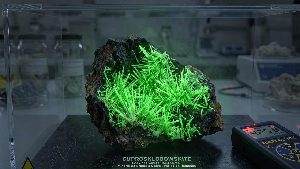 Esqueça a esmeralda, pois este cristal verde de urânio surge como um marco radioativo e a joia proibida