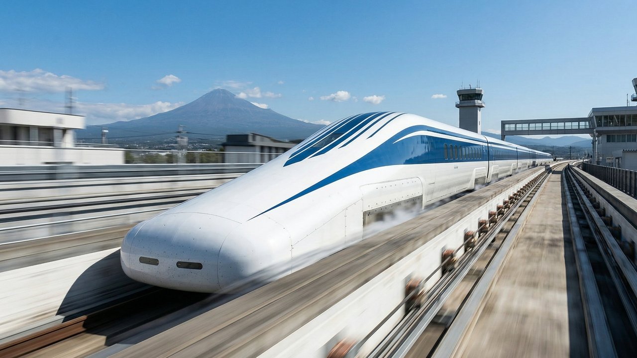 Flutuando sobre os trilhos, o trem-bala que quebra recordes e chega a 603 km/h não tem motorista nem rodas