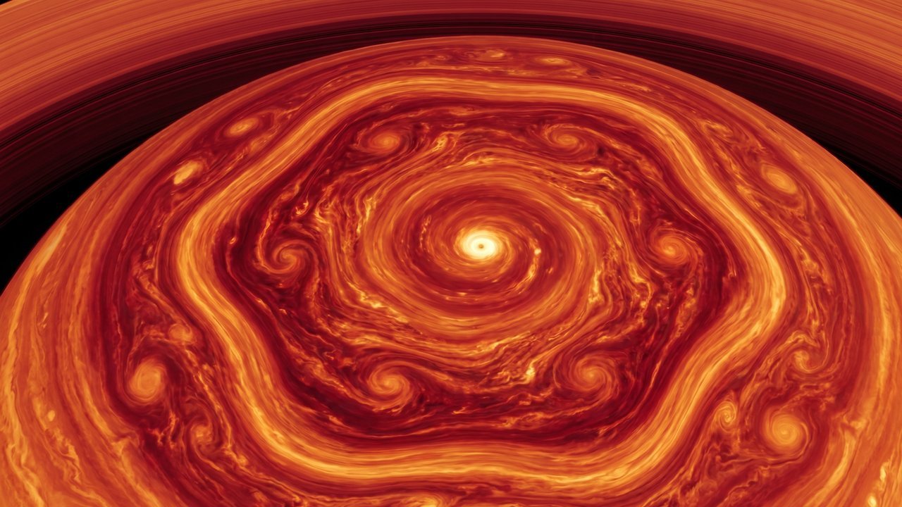 A tempestade perfeita: a inexplicável nuvem hexagonal gigante no polo norte de Saturno