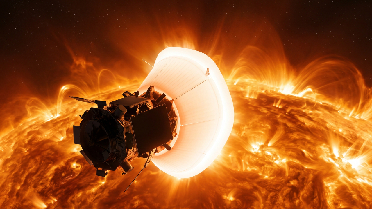 A sonda blindada que viaja a 692.000 km/h para mergulhar no Sol suportando temperaturas de 1.377°C