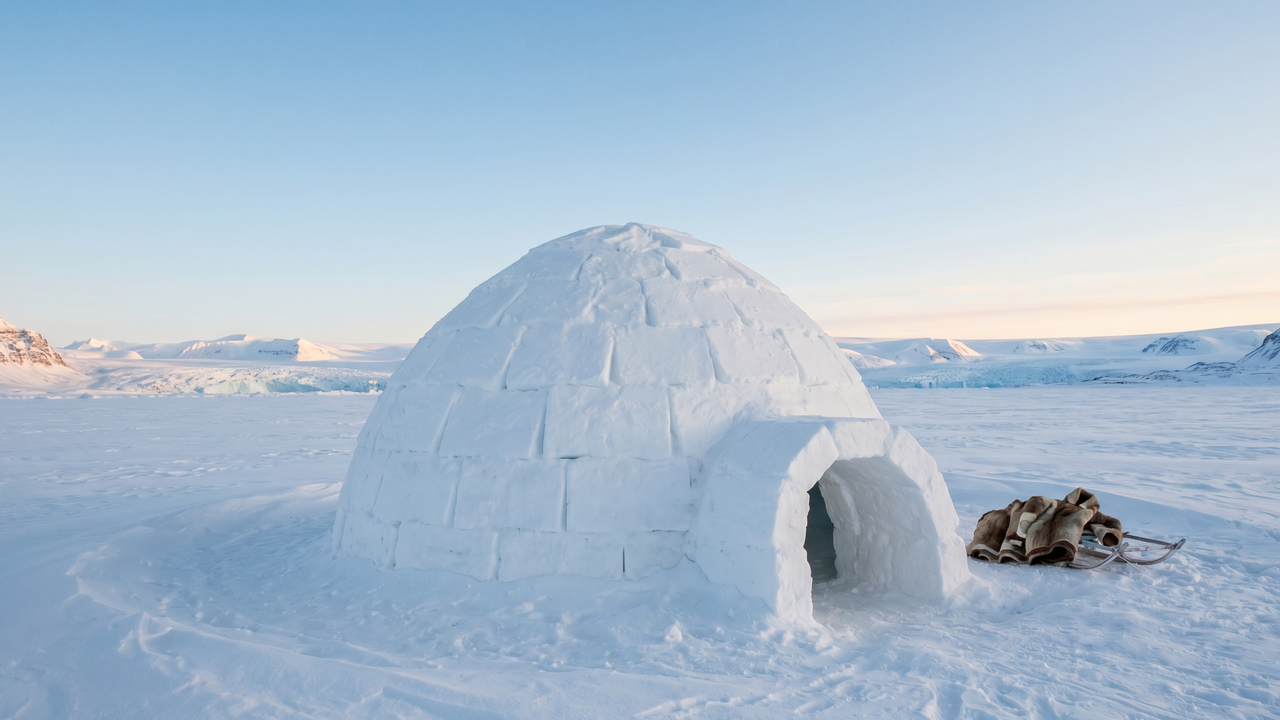 A física termodinâmica demonstra que os abrigos erguidos há 4.000 anos com a técnica inuit de blocos de gelo espiralados não se tornam frigoríficos mortais: eles desenvolvem silenciosamente algo que a maioria dos isolamentos sintéticos nunca conseguirá oferecer, a capacidade estrutural de capturar o calor do próprio corpo humano para manter a casa 40 graus mais quente que a tempestade lá fora, sem precisar de eletricidade