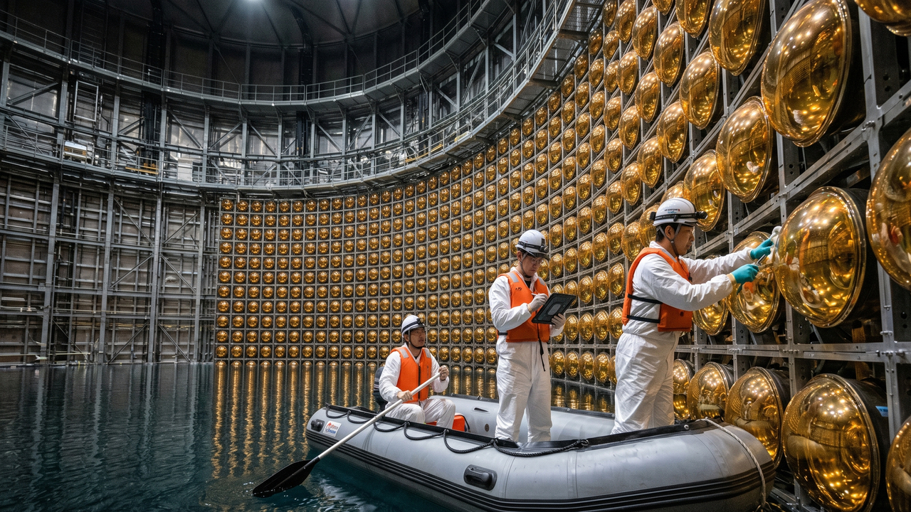 O colossal tanque de água pura escondido a 1.000 metros debaixo de uma montanha no Japão para caçar partículas espaciais