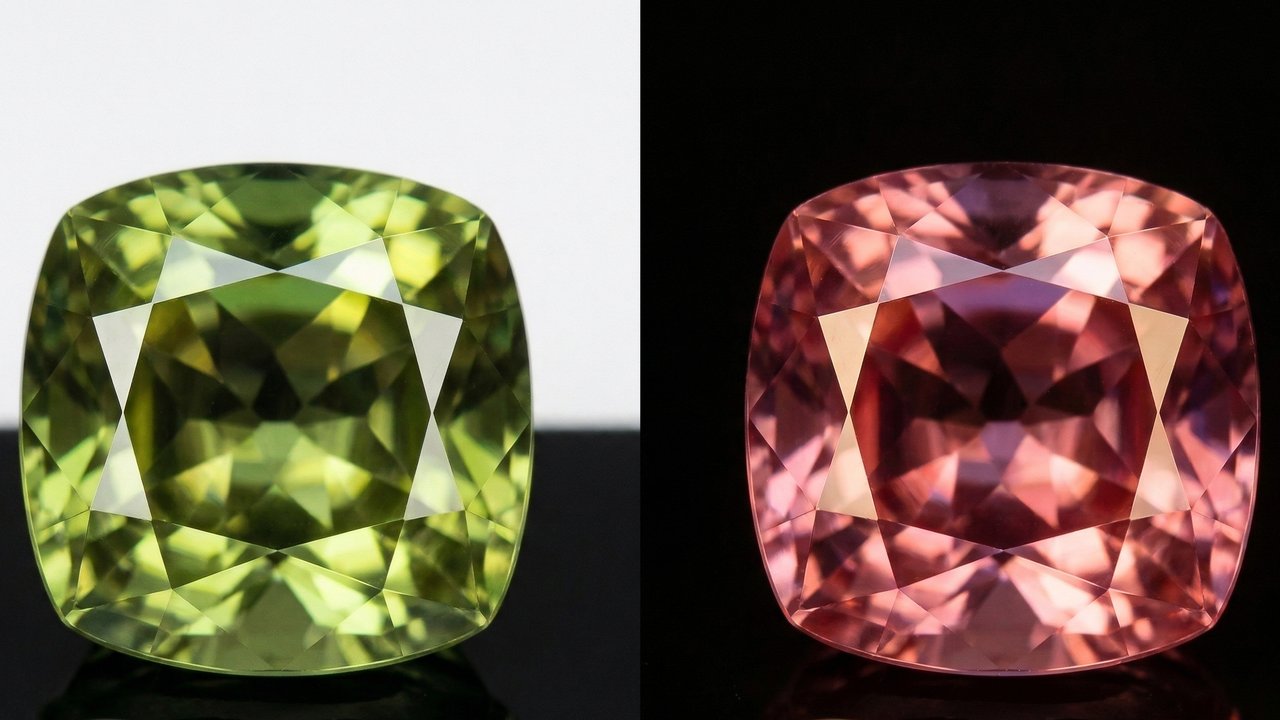 Esqueça o rubi, pois esta gema da Turquia alterna entre o verde e o rosa conforme a luz, sendo uma das pedras mais cobiçadas da gemologia