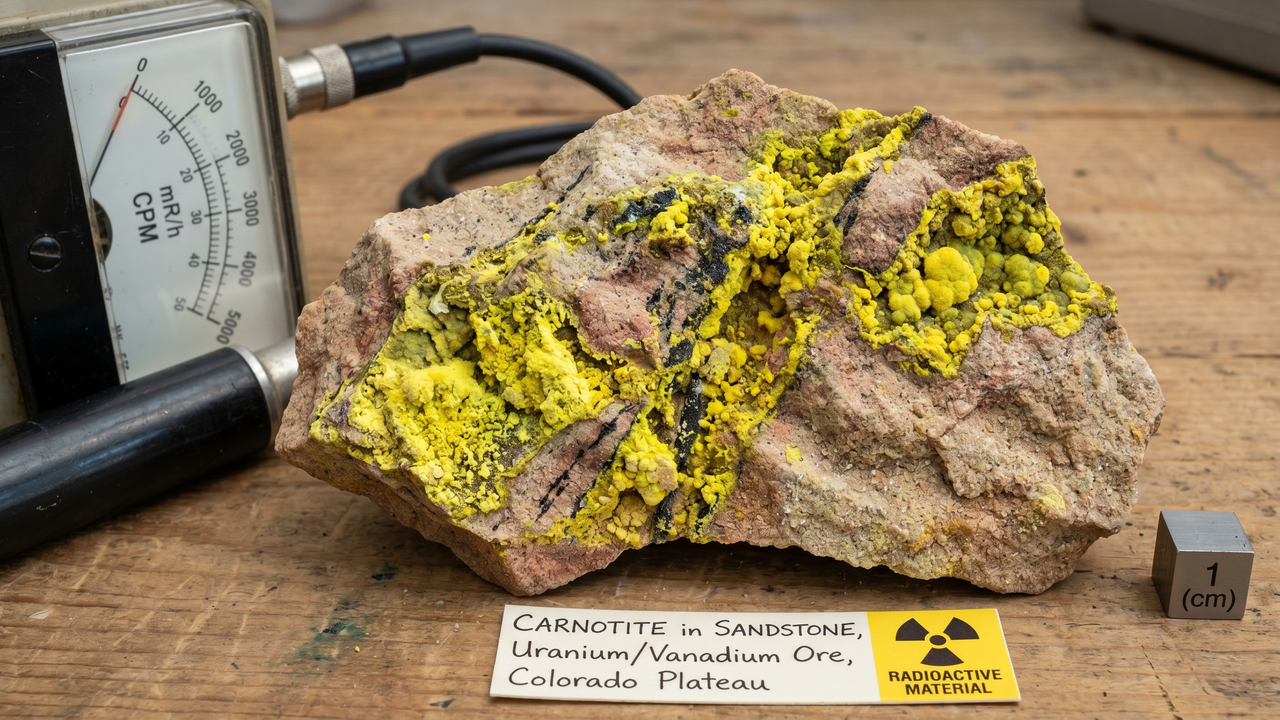 Além do ouro amarelo, este mineral radioativo é uma das principais fontes de combustível nuclear, sendo um destaque de radiação natural