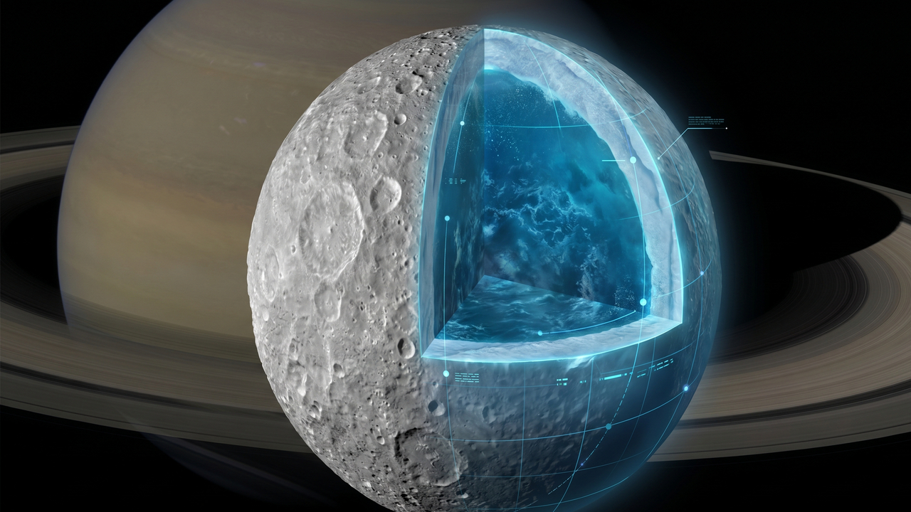 Cientistas descobrem um oceano jovem escondido dentro de uma das menores luas de Saturno