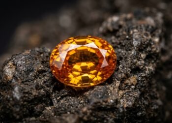 Esqueça a safira, pois esta gema laranja vibrante é encontrada em raras regiões da Ásia, sendo um dos minerais mais escassos da crosta terrestre