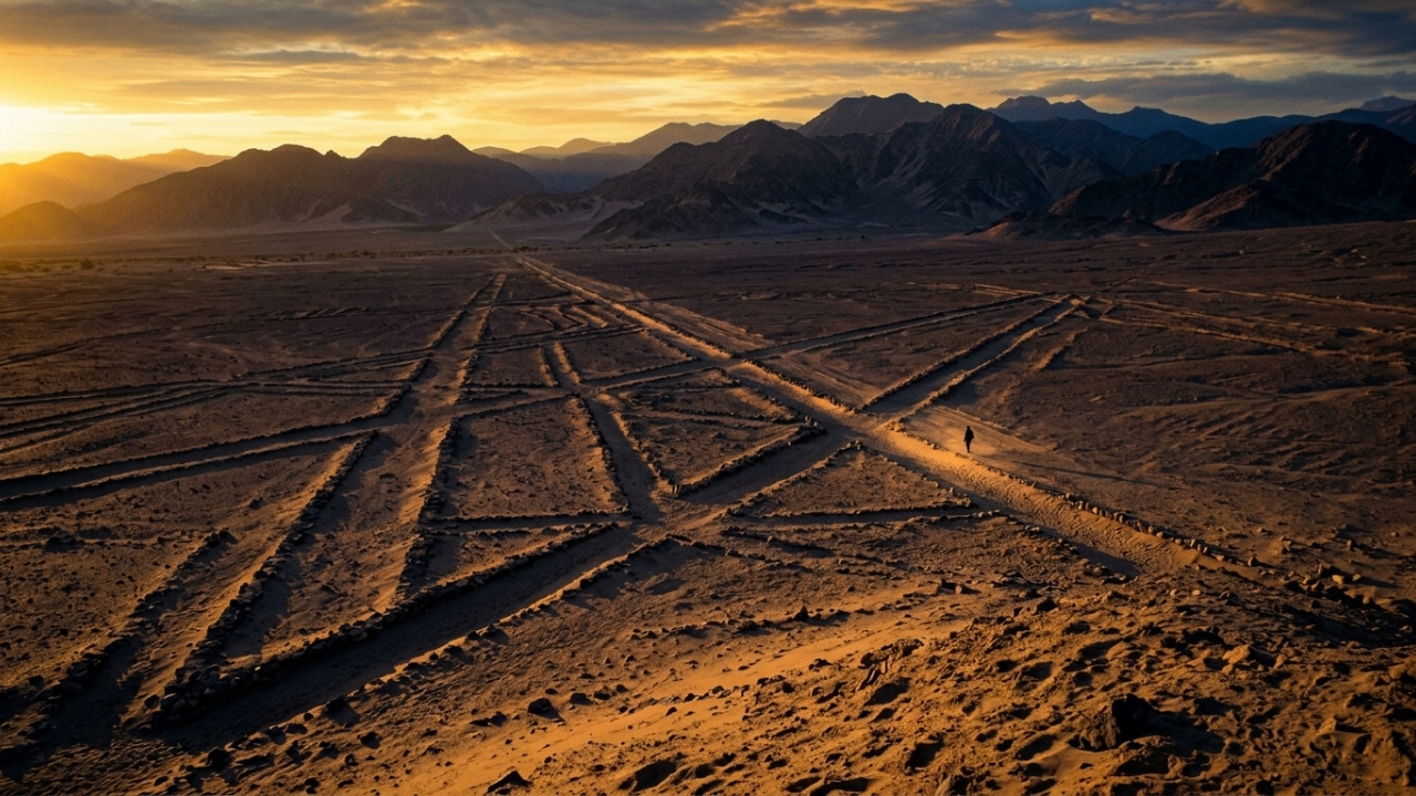 Um desenho gigante de 2 quilômetros de extensão foi revelado no deserto do Peru, mostrando que os antigos geoglifos eram muito maiores do que as Linhas de Nazca
