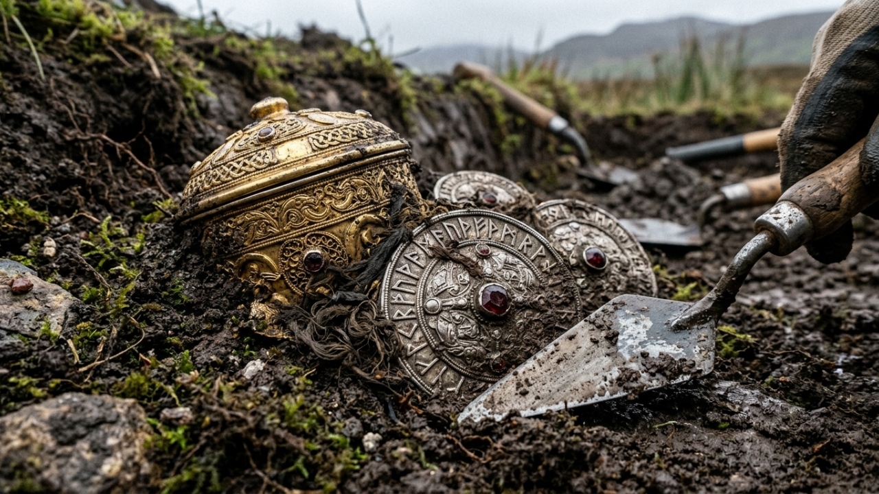 Um detectorista de metais iniciante encontrou um tesouro viking de 1.000 anos com mais de 700 itens de prata e ouro que reescreve a história das rotas comerciais na Europa antiga