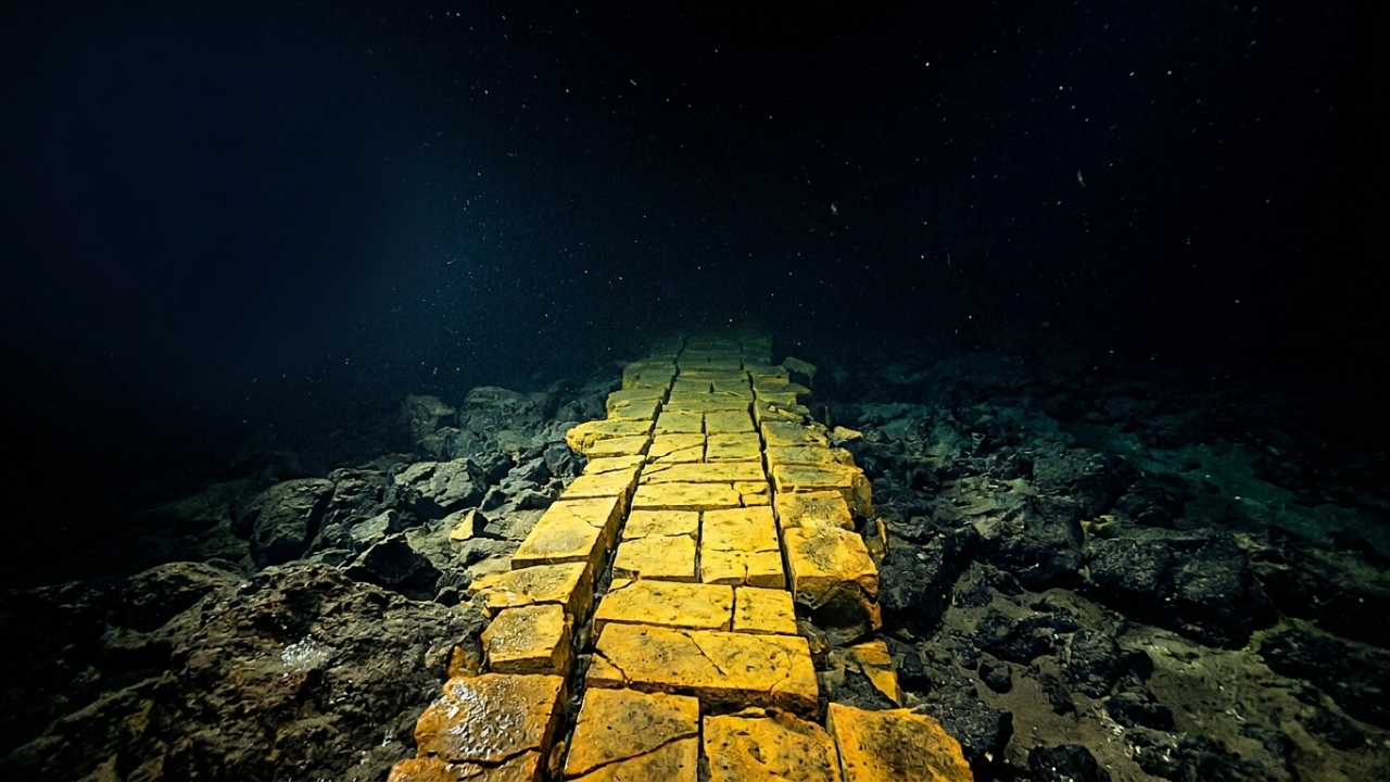 Uma estrada de tijolos amarelos encontrada a 3.000 metros de profundidade no Oceano Pacífico levanta dúvidas sobre a existência de uma civilização submersa no passado
