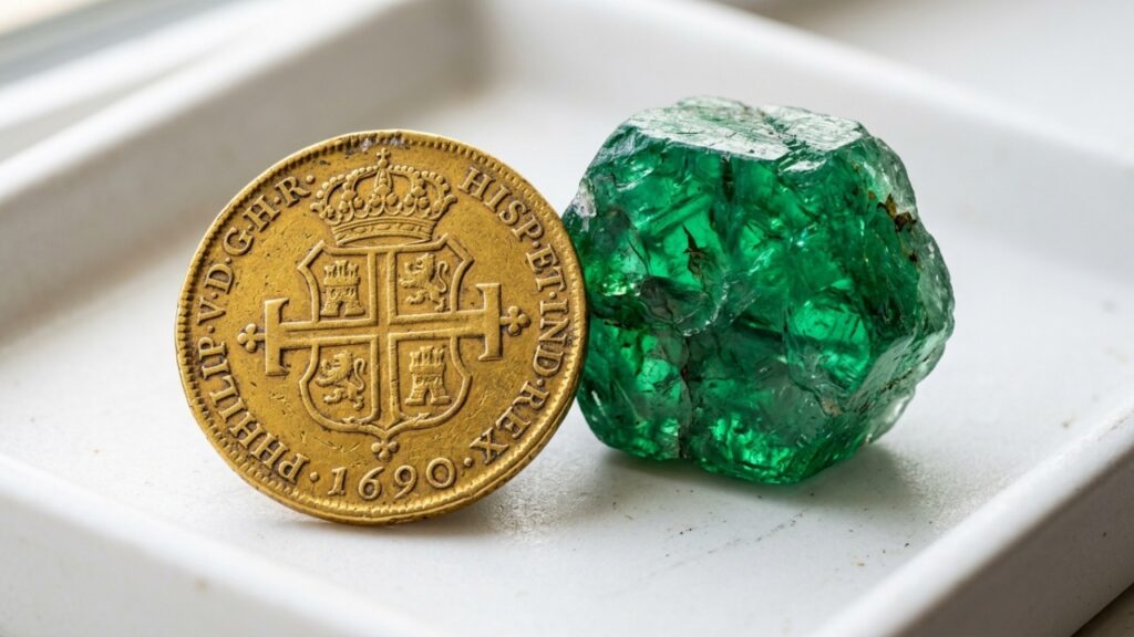 Galeão com 200 toneladas de ouro e esmeraldas a 600 metros de profundidade inicia resgate bilionário que recupera a história daquela civilização naval