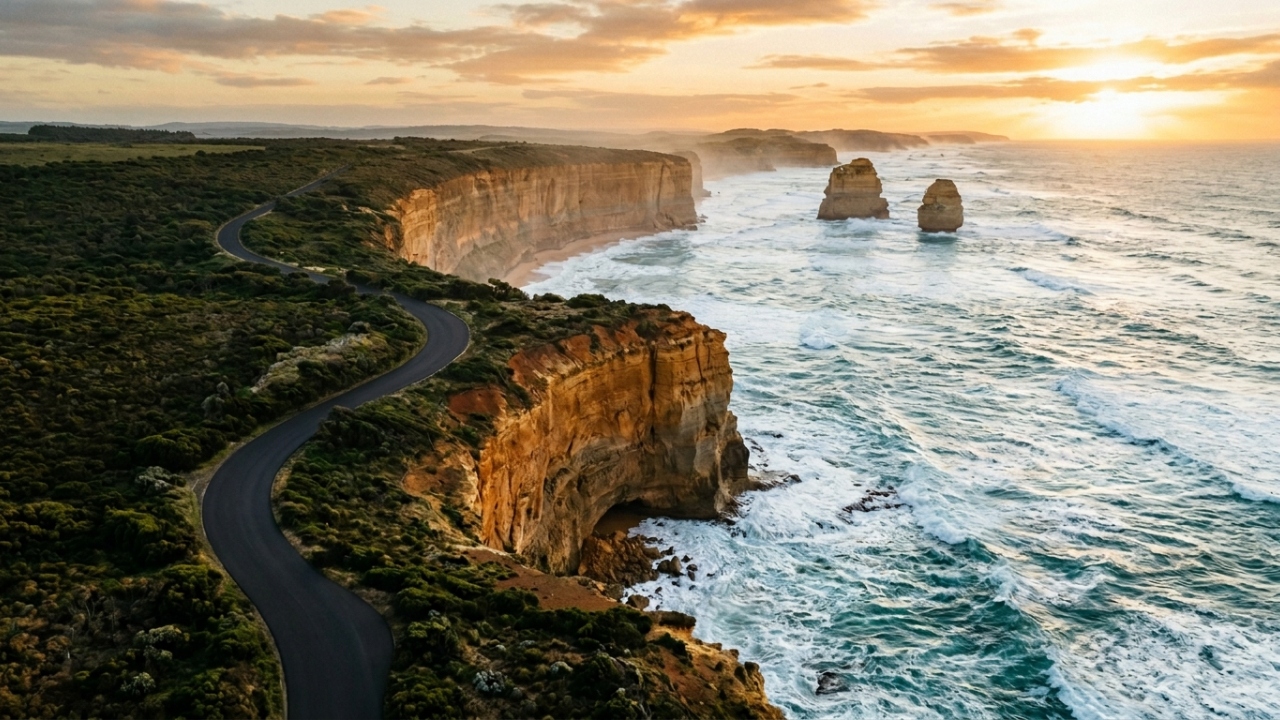 Estrada na Austrália percorre 243 km à beira-mar; construída por soldados de 1919, a Great Ocean Road virou o maior memorial de guerra do mundo