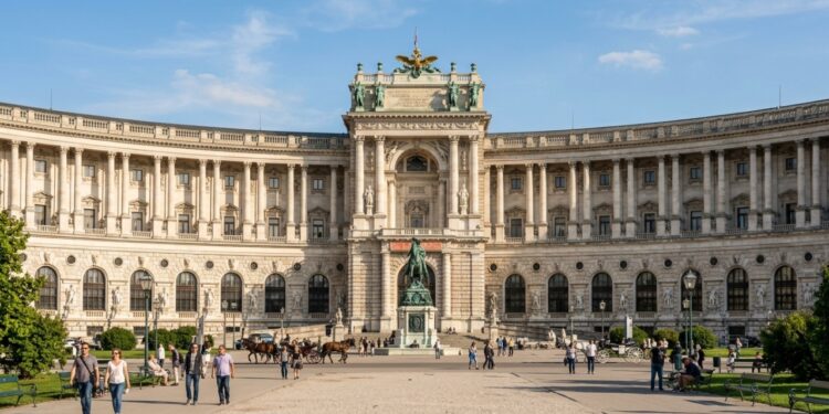 Com 2.600 salas e construído desde o século XIII, o palácio de Viena tornou-se a maior residência imperial e o coração do poder dos Habsburgos