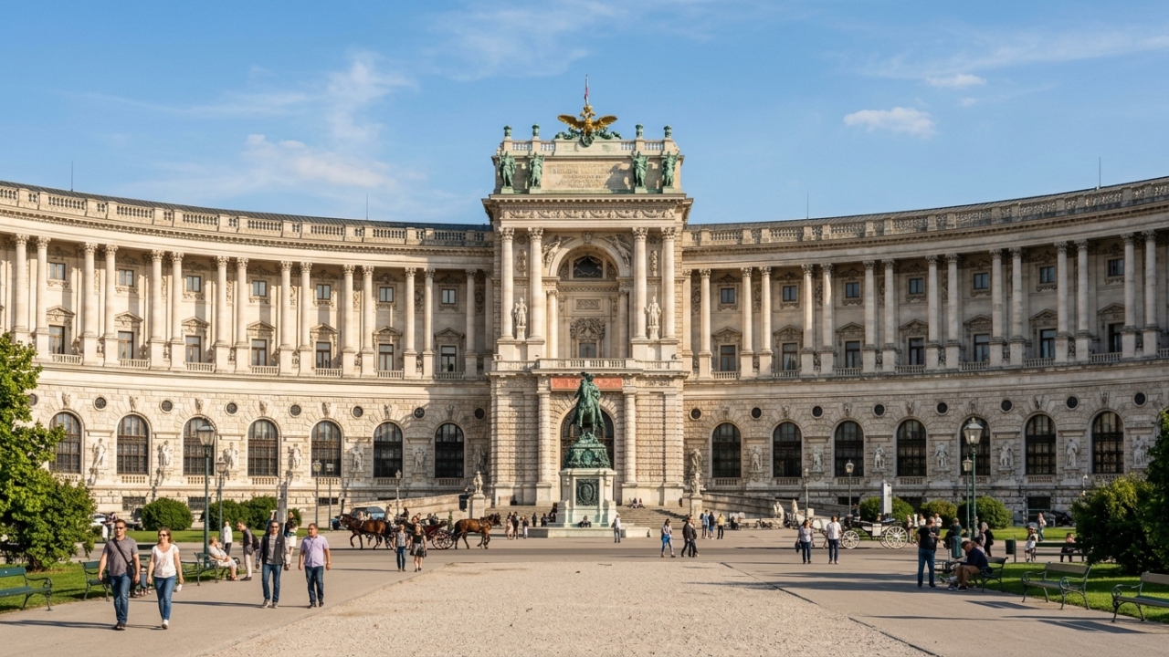 Com 2.600 salas e construído desde o século XIII, o palácio de Viena tornou-se a maior residência imperial e o coração do poder dos Habsburgos