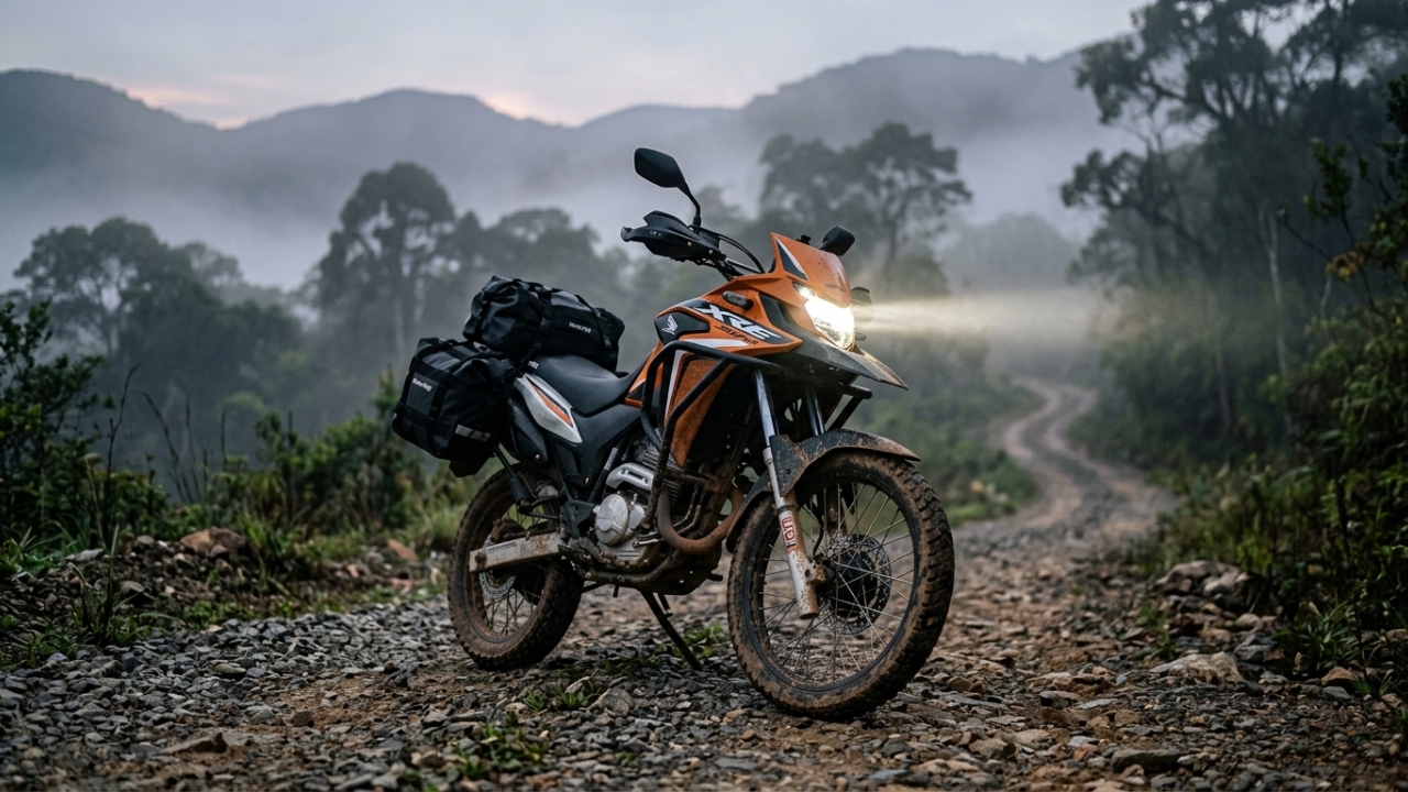 A nova moto de 300 cilindradas, que resgatou um nome icônico dos anos 90, traz painel digital com entrada USB para facilitar a vida de quem encara viagens de longa distância