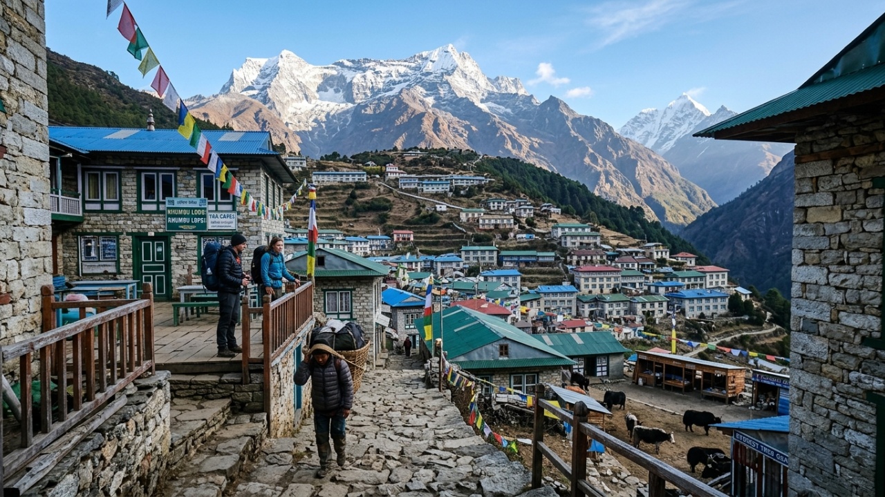 O íngreme vilarejo a 3.440 metros escavado em formato de ferradura na montanha que serve como última fronteira urbana antes do topo do mundo