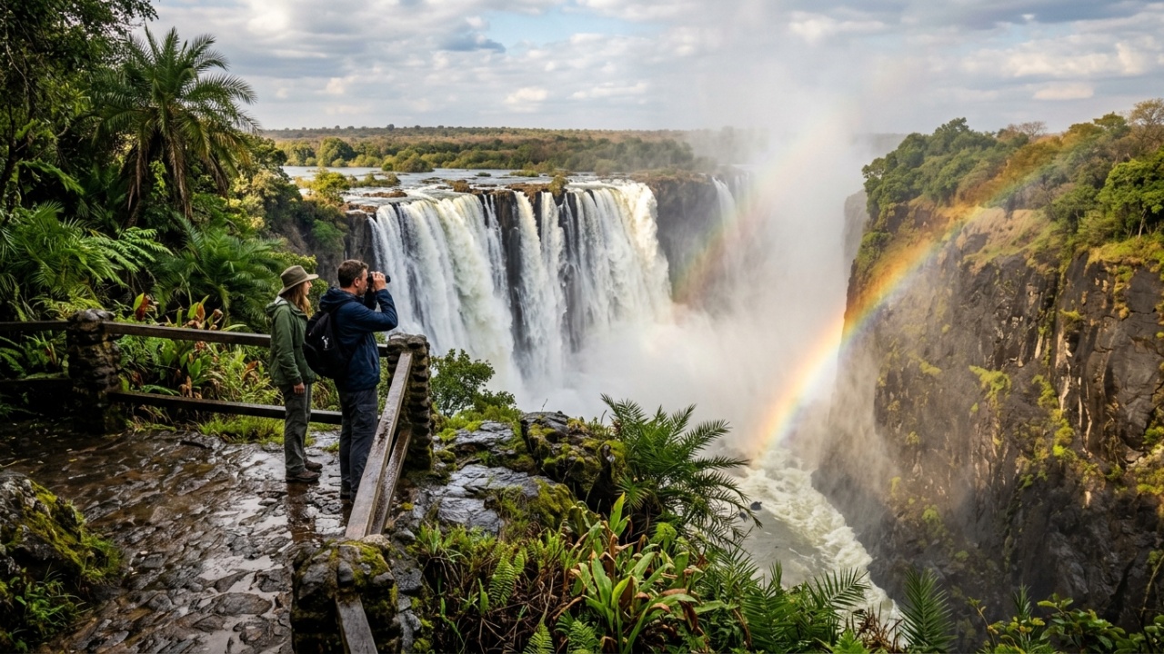 A cidade que nasceu da malária e do vapor tem às suas costas a maior cortina d'água do planeta em movimento constante há 180 milhões de anos