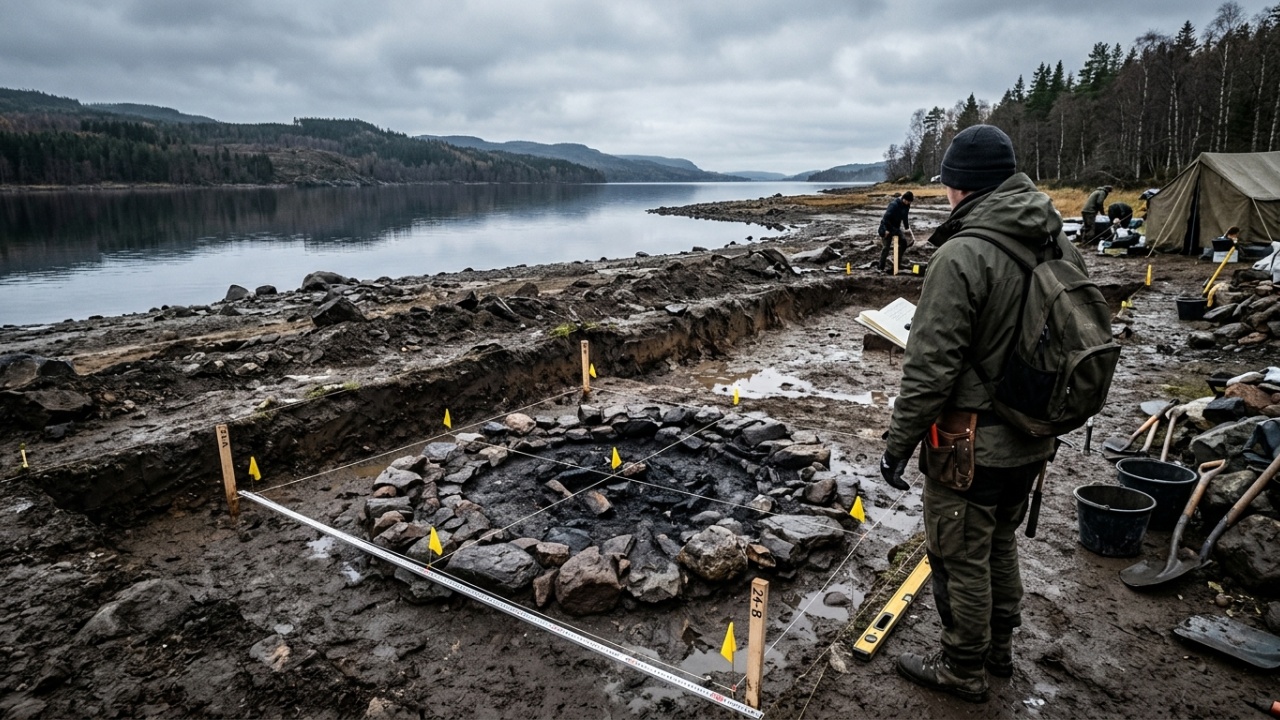 Descoberta de assentamento neolítico preservado em pântano na Suécia