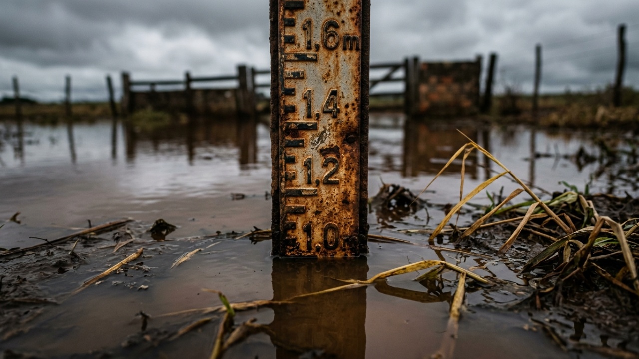 Impacto de enchentes rurais e drenagem ambiental