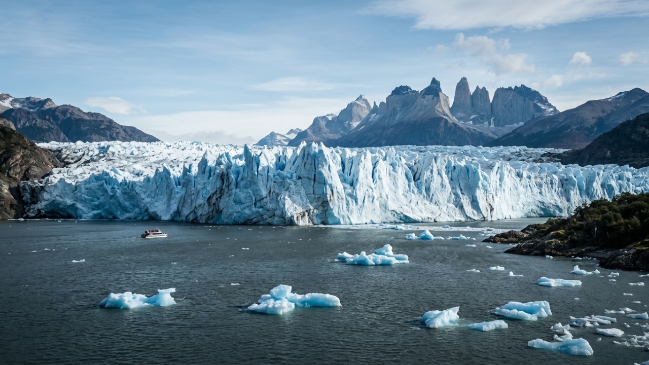 Colapso de gelo na Geleira Grey e mudanças climáticas