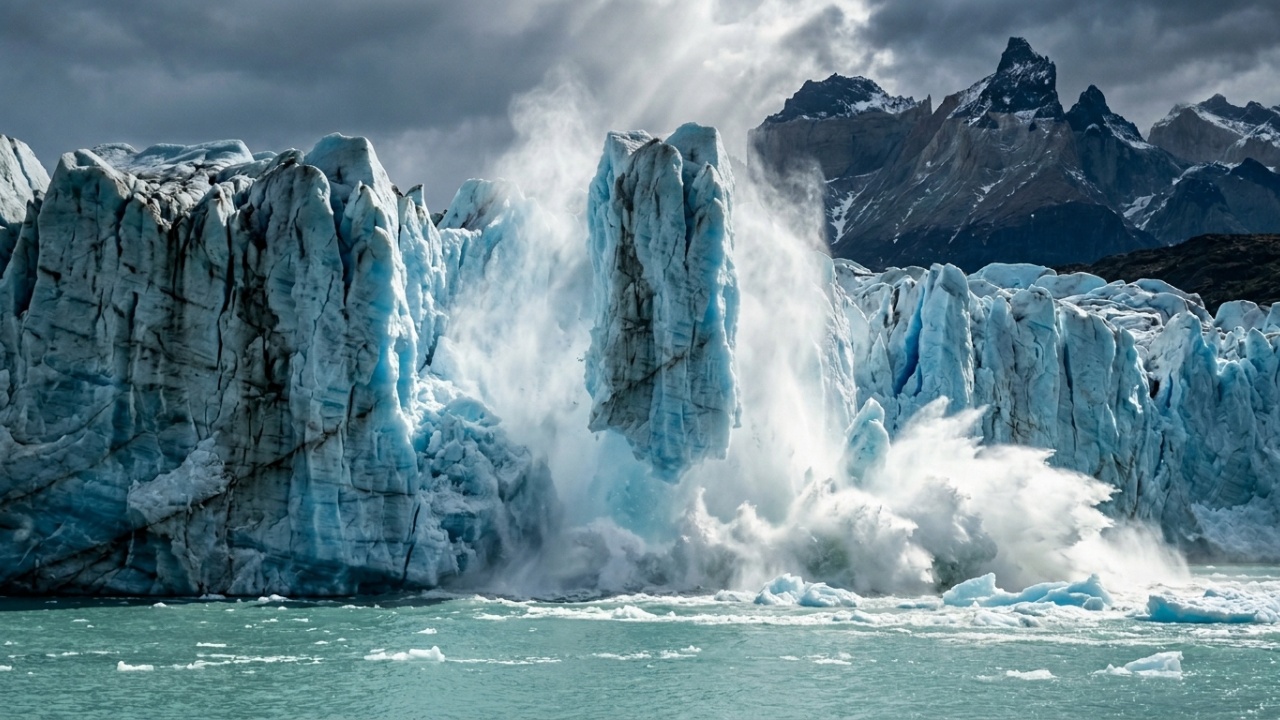 Colapso de gelo na Geleira Grey e mudanças climáticas