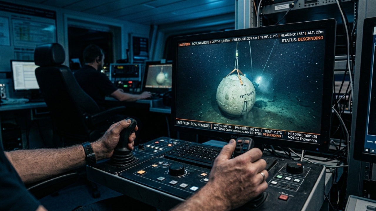 Armazenamento de energia no fundo do mar com esferas de concreto