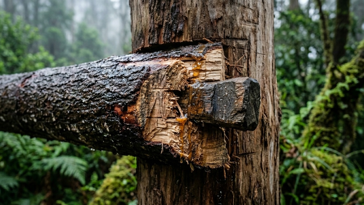 Construção solo de cabana rústica