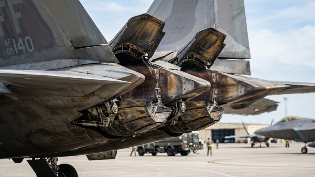 O caça furtivo F-22 Raptor que supera Mach 2