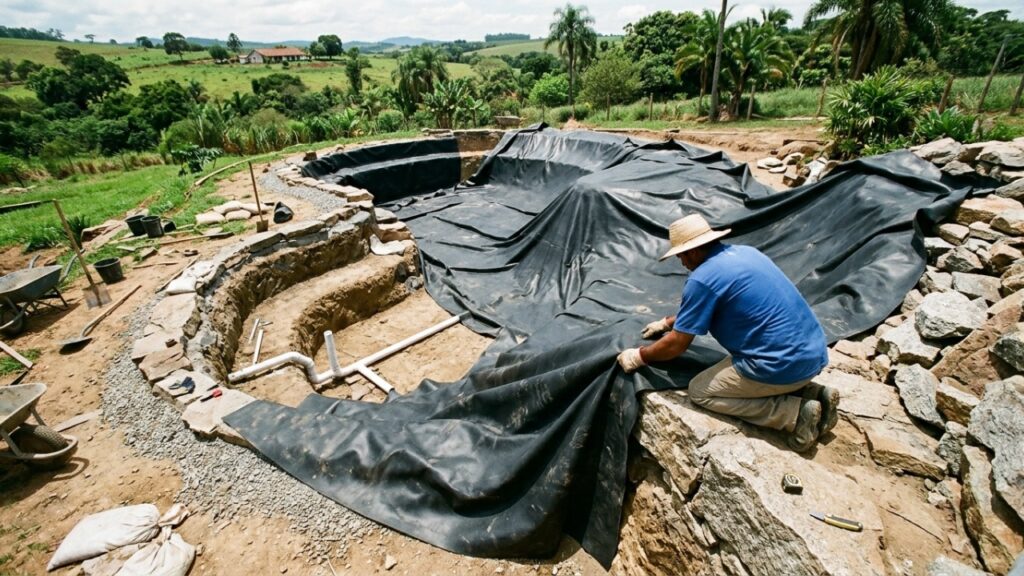 A construção de uma lagoa natural para nadar