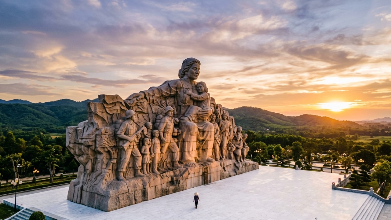 A magnitude do Monumento à Mãe Vietnamita Heróica