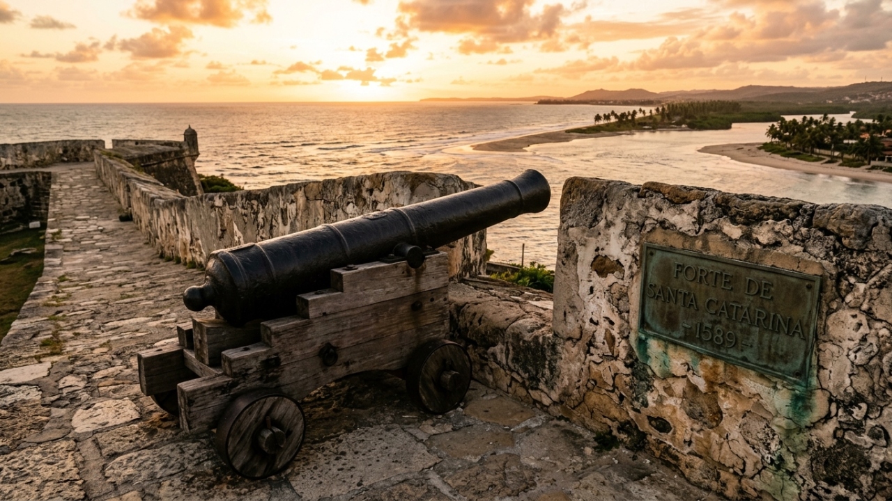 Com muralhas de pedra e cal de 1589, o forte na Paraíba surgiu como a principal defesa contra invasores e um marco da história colonial