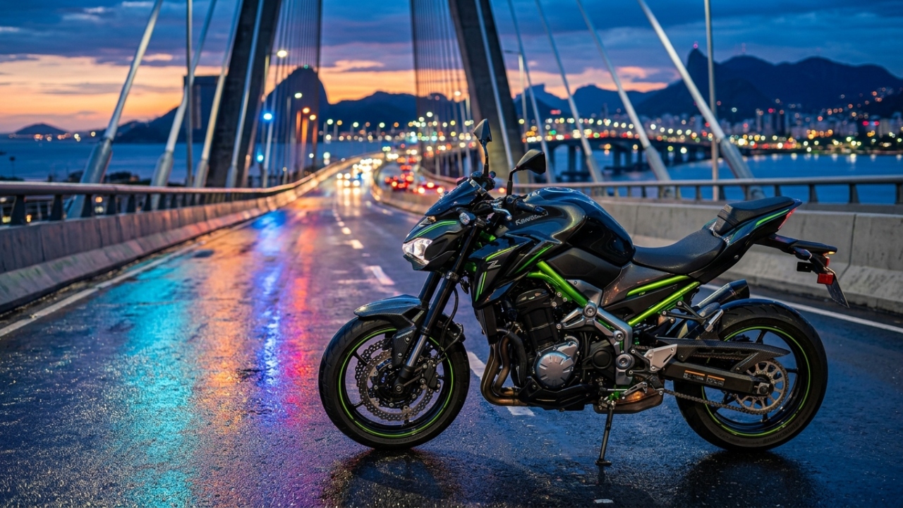 A naked japonesa que entrega 125 cavalos com motor de quatro cilindros possui um torque de 10,1 kgfm para garantir acelerações brutais em retas de asfalto liso durante os finais de semana de lazer do piloto