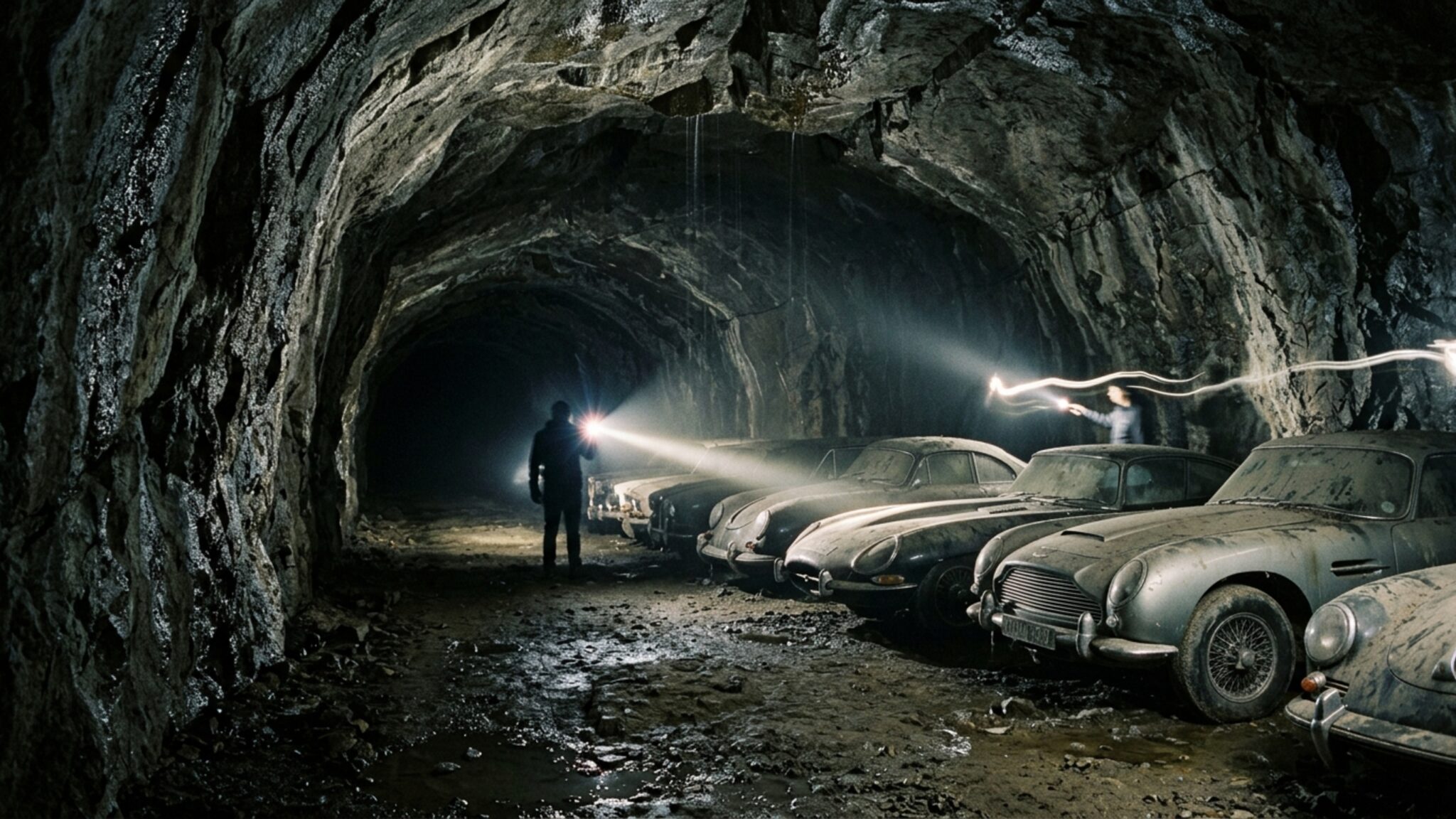 Coleção de 50 carros de luxo da década de 1930 é encontrada em túnel secreto sob castelo na França e atrai leiloeiros de todo o mundo