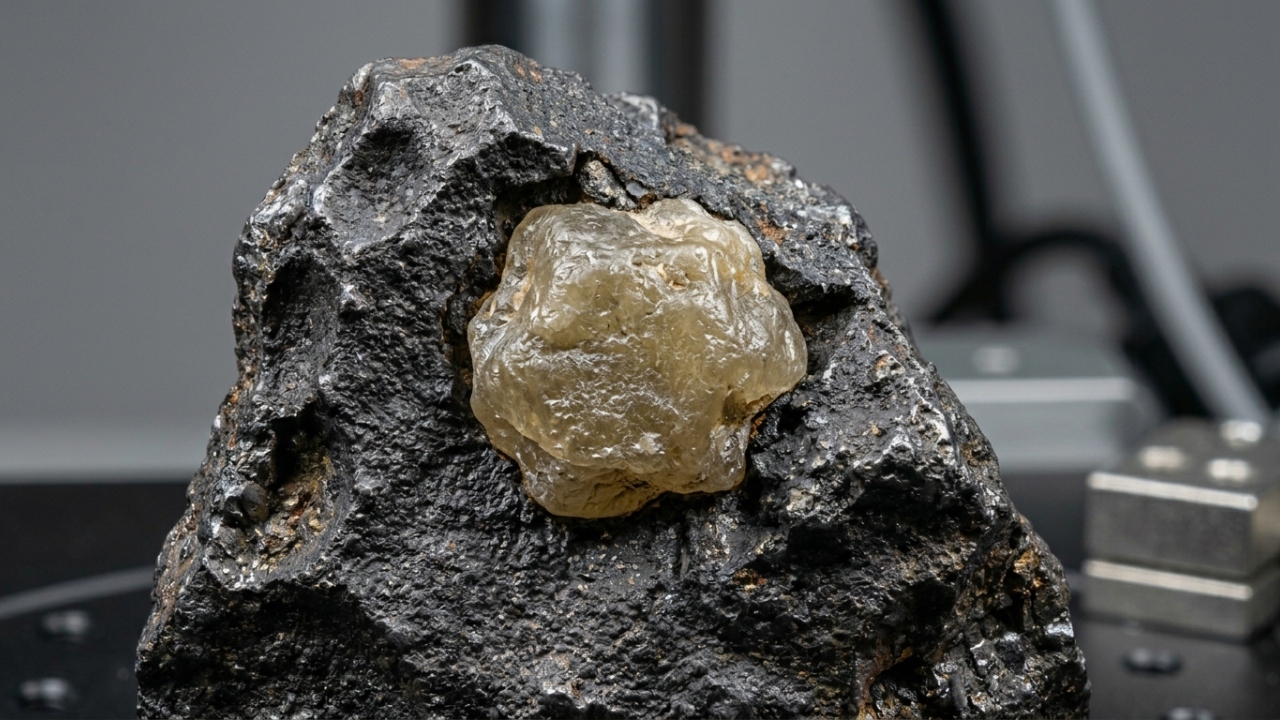 Esqueça o diamante, pois esta joia de meteorito é 58% mais dura e nasceu de impactos espaciais, sendo o mineral mais resistente de todos