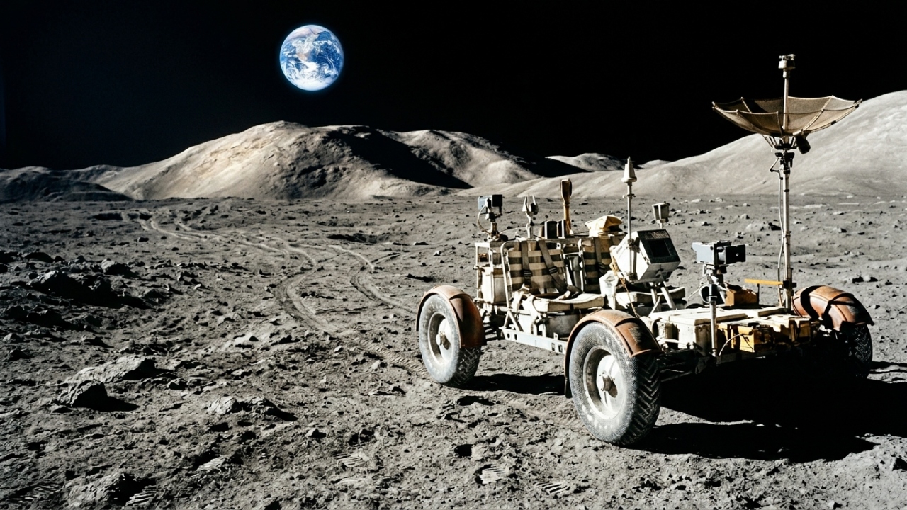 Abandonado na superfície da Lua há mais de 50 anos, o veículo de 38 milhões de dólares que serviu aos astronautas vira o monumento tecnológico mais isolado da humanidade