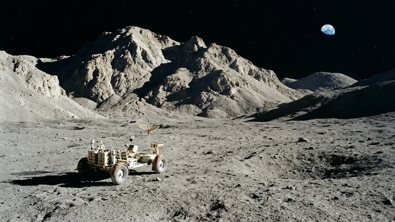 Abandonado na superfície da Lua há mais de 50 anos, o veículo de 38 milhões de dólares que serviu aos astronautas vira o monumento tecnológico mais isolado da humanidade