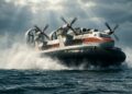 Esse barco era o SR.N4, o maior hovercraft comercial de passageiros já colocado em serviço