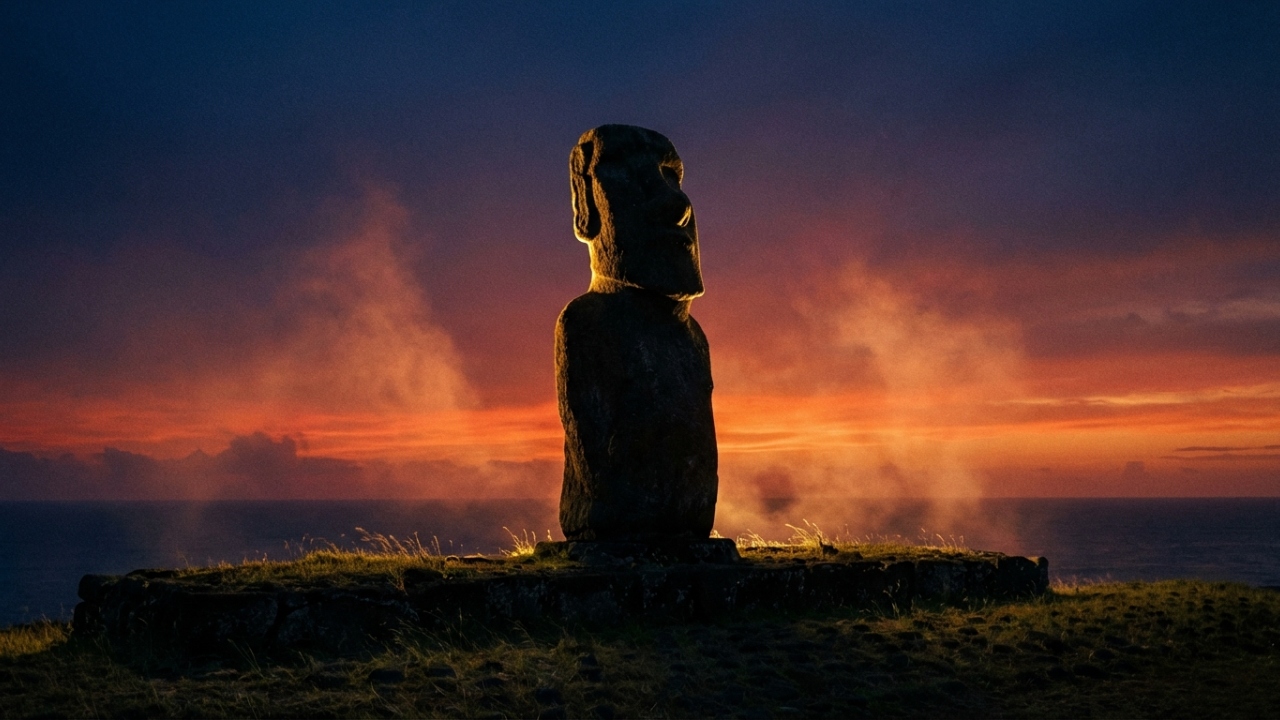 Com estátuas gigantes que chegam a pesar 80 toneladas e medir 10 metros de altura, o mistério de como os antigos habitantes transportaram os monumentos pela ilha isolada intriga os cientistas