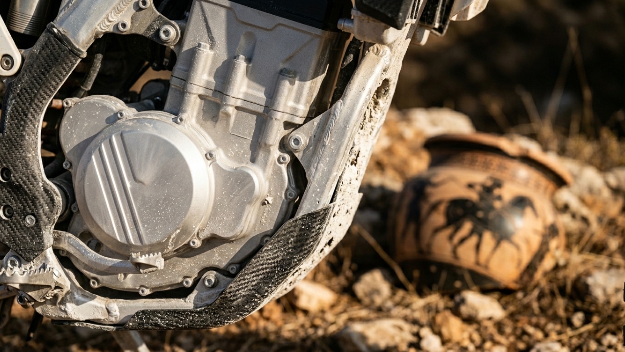 Moto de motocross com motor elétrico e torque imediato é utilizada para patrulhar ruínas sagradas sem causar poluição sonora ou danos