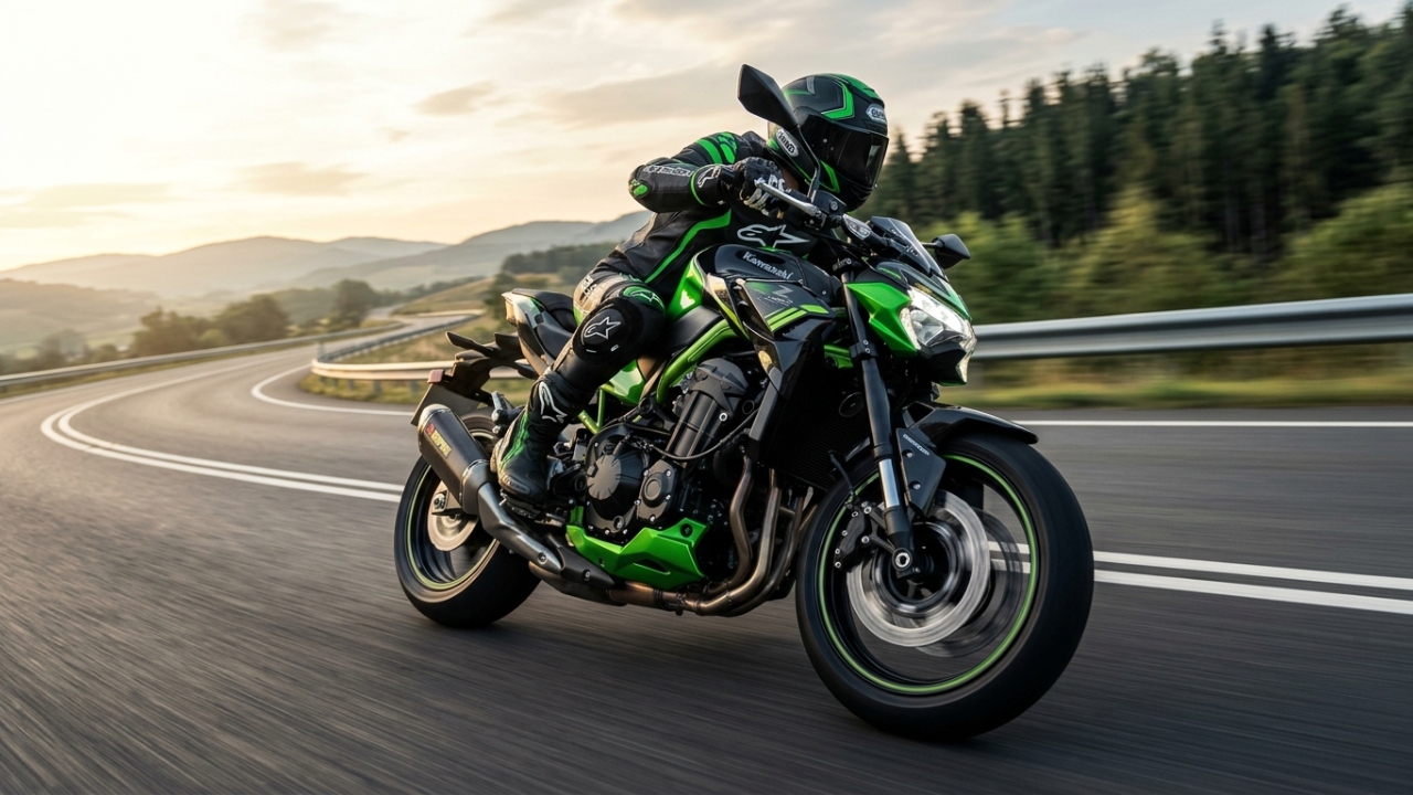 A naked japonesa que entrega 125 cavalos com motor de quatro cilindros possui um torque de 10,1 kgfm para garantir acelerações brutais em retas de asfalto liso durante os finais de semana de lazer do piloto