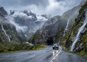 Com 120 km de extensão e túneis em rocha maciça, a rodovia neozelandesa é um destaque de engenharia em áreas de avalanche