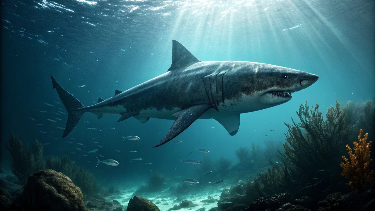 Muito além do tubarão-branco: novos estudos revelam que o predador pré-histórico Megalodon era ainda mais longo e letal do que a ciência imaginava