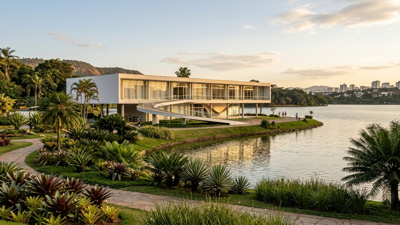 Projetado em 1943 para ser um cassino luxuoso, o edifício de Niemeyer com jardins de Burle Marx virou um museu icônico e patrimônio da ONU
