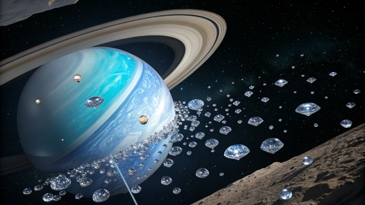 Netuno e Urano têm um oceano de diamante líquido no interior e isso explica um mistério magnético de décadas