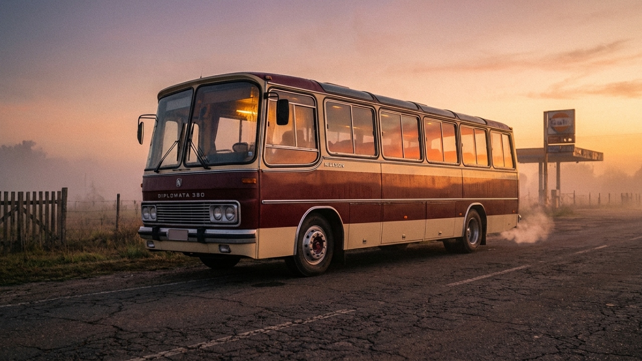 Resgatado da sucata, o lendário ônibus rodoviário dos anos 80 é restaurado com peças originais e fatura milhares de euros em viagens de turismo