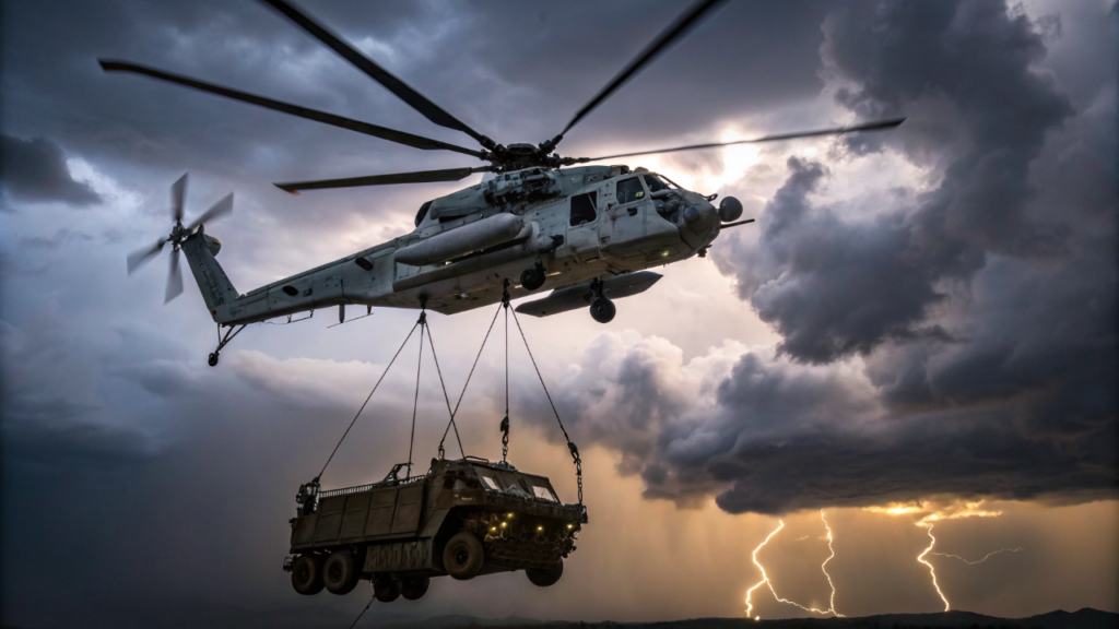 O helicóptero que carrega quase 16 toneladas no ar e reduz em 40% o tempo de resposta logística dos fuzileiros navais dos EUA
